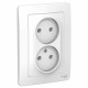 Розетка Schneider Electric BLANCA 2х-мест. С/У 16А/250В БЕЛЫЙ