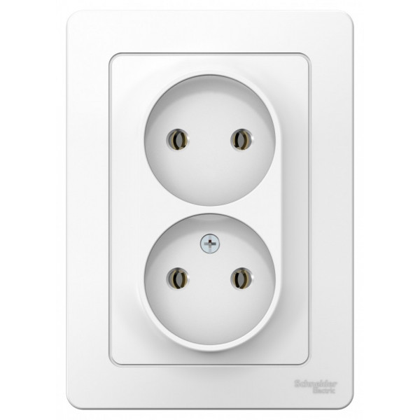 Розетка Schneider Electric BLANCA 2х-мест. С/У 16А/250В БЕЛЫЙ