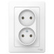 Розетка Schneider Electric BLANCA 2х-мест. С/У 16А/250В БЕЛЫЙ