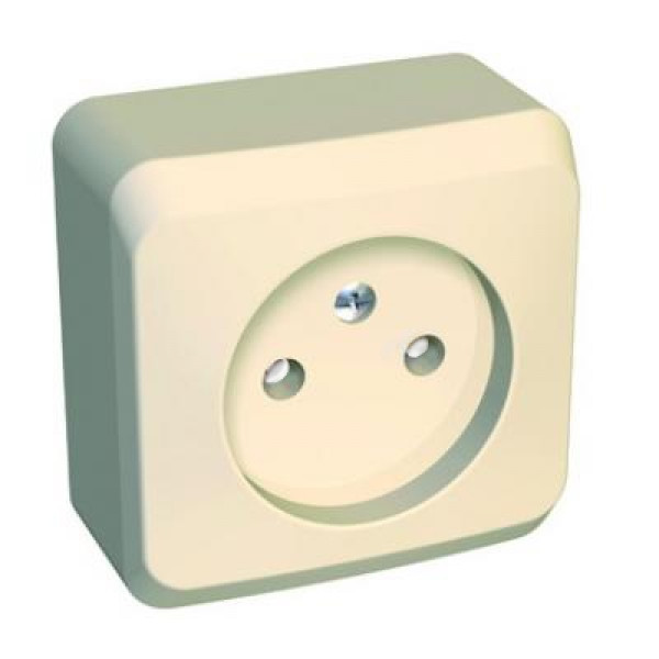 Розетка Schneider Electric ЭТЮД 1-мест. О/У со шт. 16А/250В КРЕМОВЫЙ
