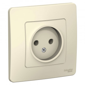 Розетка Schneider Electric BLANCA 1-мест. С/У 16А/250В МОЛОЧНЫЙ