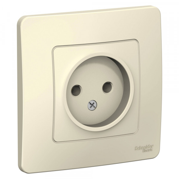Розетка Schneider Electric BLANCA 1-мест. С/У 16А/250В МОЛОЧНЫЙ