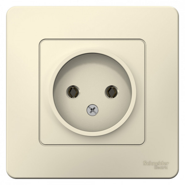 Розетка Schneider Electric BLANCA 1-мест. С/У 16А/250В МОЛОЧНЫЙ