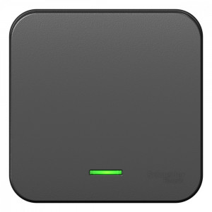 Переключатель Schneider Electric BLANCA 1-клав. с подсветкой О/У 10АХ/250B АНТРАЦИТ