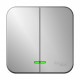 Выключатель Schneider Electric BLANCA 2х-клав. с подсветкой О/У 10А/250B АЛЮМИНИЙ