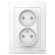 Розетка Schneider Electric BLANCA 2х-мест. со шторками С/У 16А/250В БЕЛЫЙ