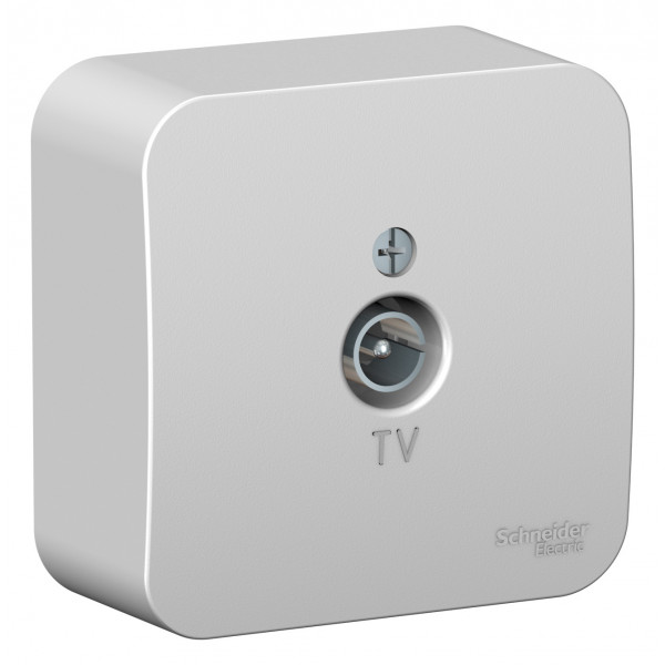 TV-розетка (коннектор) Schneider Electric BLANCA О/У АЛЮМИНИЙ