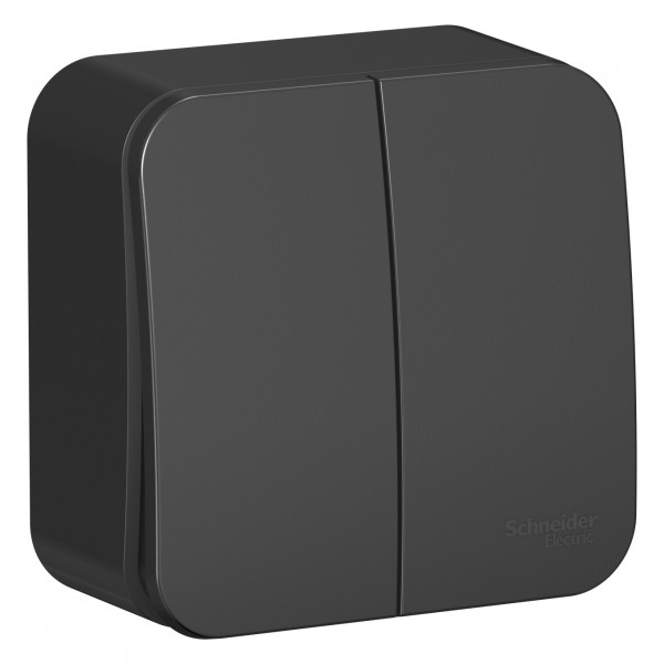 Выключатель Schneider Electric BLANCA 2х-клав. О/У, 10А/250B АНТРАЦИТ