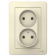 Розетка Schneider Electric BLANCA 2х-мест. С/У 16А/250В МОЛОЧНЫЙ