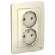 Розетка Schneider Electric BLANCA 2х-мест. С/У 16А/250В МОЛОЧНЫЙ