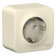 Розетка Schneider Electric BLANCA 1-мест. заземл.+шторки О/У 16А/250В МОЛОЧНЫЙ