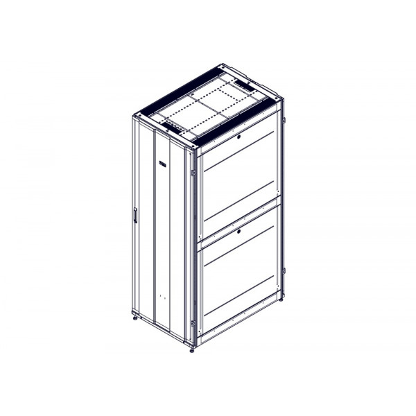 Шкаф Systeme Electric, серия Uniprom, 48U-800/1200, боковые панели 4шт, черный