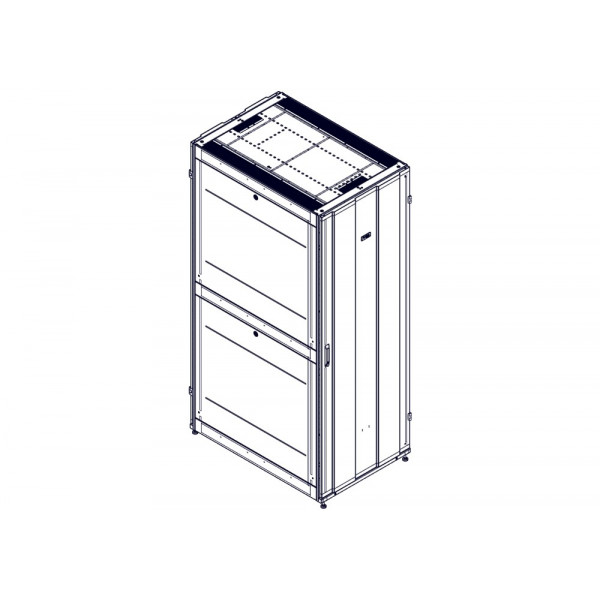 Шкаф Systeme Electric, серия Uniprom, 48U-800/1200, боковые панели 4шт, черный