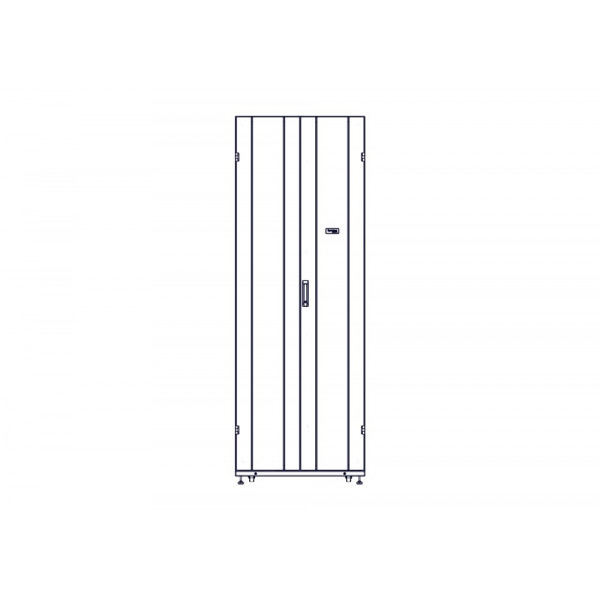 Шкаф Systeme Electric, серия Uniprom, 48U-800/1200, боковые панели 4шт, черный