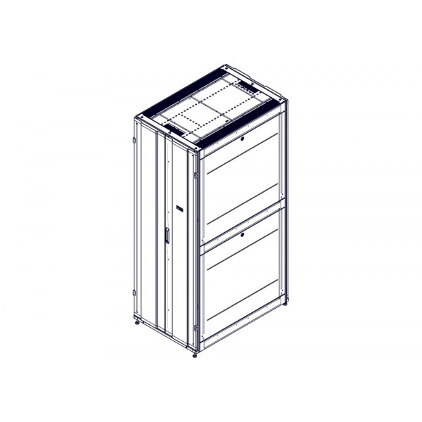 Шкаф Systeme Electric, серия Uniprom, 48U-800/1200, боковые панели 4шт, черный