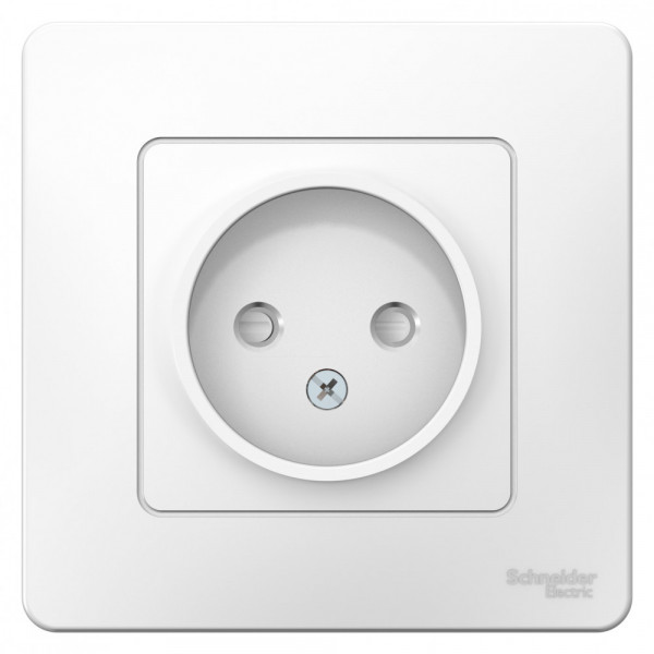 Розетка Schneider Electric BLANCA 1-мест. С/У со шт. 16А/250В БЕЛЫЙ