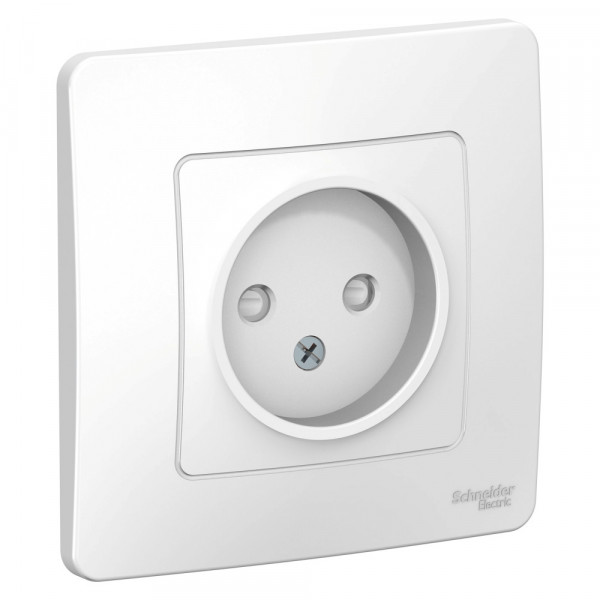 Розетка Schneider Electric BLANCA 1-мест. С/У со шт. 16А/250В БЕЛЫЙ