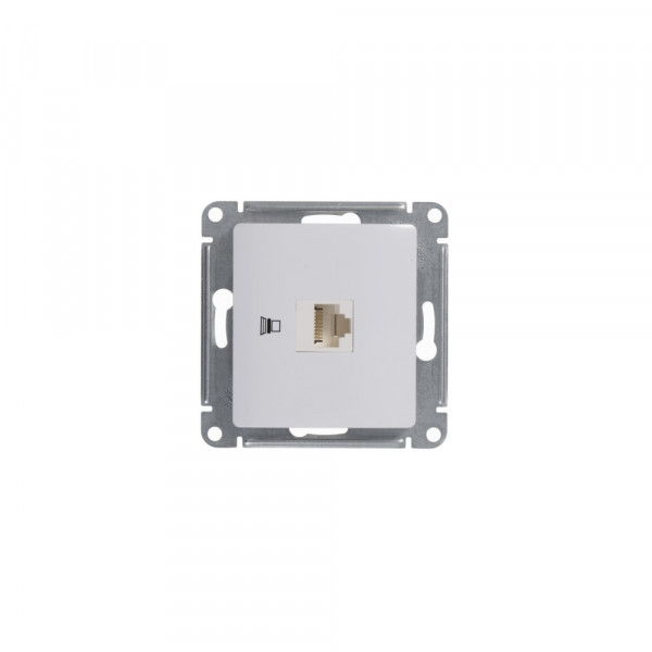 GLOSSA РОЗЕТКА компьютерная RJ45 кат. 5e, механизм, БЕЛЫЙ