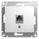 GLOSSA РОЗЕТКА компьютерная RJ45 кат. 5e, механизм, БЕЛЫЙ