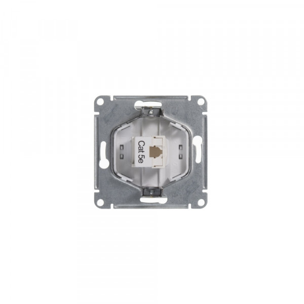GLOSSA РОЗЕТКА компьютерная RJ45 кат. 5e, механизм, БЕЛЫЙ