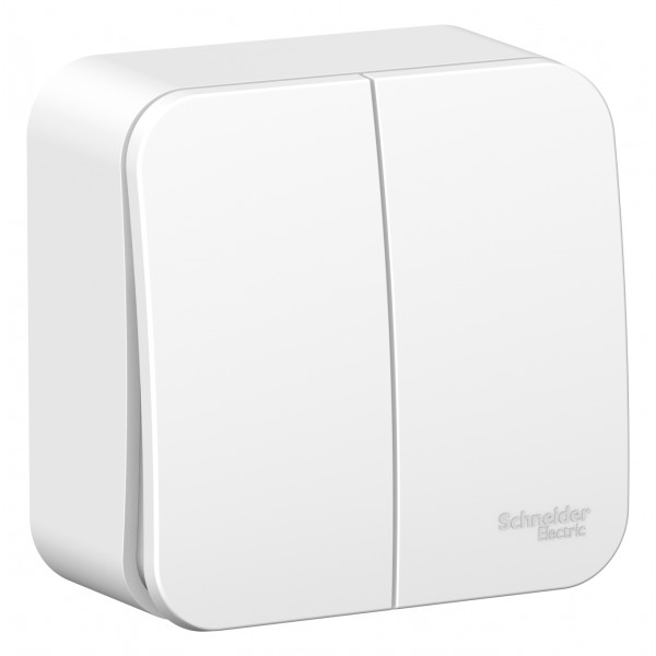 Выключатель Schneider Electric BLANCA 2х-клав. О/У, 6А/250B БЕЛЫЙ