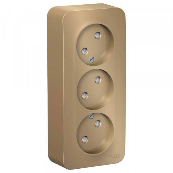 Розетка Schneider Electric BLANCA 3х-мест. О/У со шторками 16А/250В ТИТАН