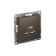 ATLASDESIGN USB РОЗЕТКА A+A, 5В/2,1А, 2х5В/1,05А, механизм, МОККО