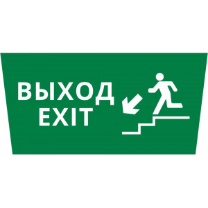 Пиктограмма ДСО-101-IP65 "Выход - лестница вниз"