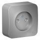 Розетка Schneider Electric BLANCA 1-мест. О/У со шторками 16А/250В АЛЮМИНИЙ