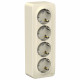Розетка Schneider Electric BLANCA 3х-мест. заземл.+шторки О/У 16А/250В МОЛОЧНЫЙ