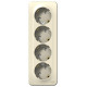 Розетка Schneider Electric BLANCA 3х-мест. заземл.+шторки О/У 16А/250В МОЛОЧНЫЙ