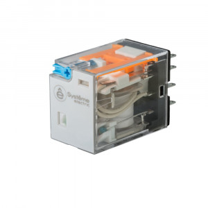 Реле 10A 2CO 12VDC тест кнопка LED