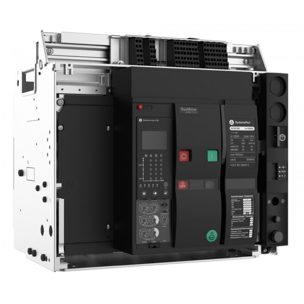 ВОЗДУШНЫЙ АВТ.ВЫКЛ.SYSTEMEPACT ACB16N 1250A 4P 6.0E ВЫК,ГП MCH+MX+XF AC230V