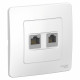 Блок розеток Schneider Electric BLANCA комп. RJ45 + телеф. RJ11 С/У БЕЛЫЙ