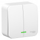 Выключатель Schneider Electric BLANCA 2х-клав. с подсветкой О/У 10А/250B БЕЛЫЙ