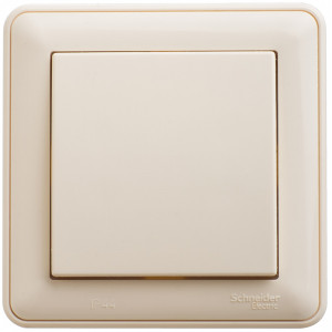 W59 AQUA 1-клавишный ПЕРЕКЛЮЧАТЕЛЬ, IP44, сх.6, 10АХ, в сборе, СЛОНОВАЯ КОСТЬ