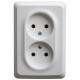 Розетка Schneider Electric ЭТЮД 2х-мест. С/У 16А/250В БЕЛЫЙ