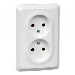 Розетка Schneider Electric ЭТЮД 2х-мест. С/У 16А/250В БЕЛЫЙ