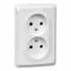 Розетка Schneider Electric ЭТЮД 2х-мест. С/У 16А/250В БЕЛЫЙ