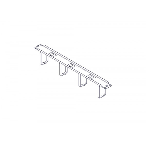 Горизонтальный кабельный организатор серия Uniprom, 1U, стальные кольца