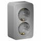 Розетка Schneider Electric BLANCA 2х-мест. заземл.+шторки О/У 16А/250В АЛЮМИНИЙ