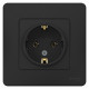 Розетка Schneider Electric BLANCA 1-мест. с заземл. С/У 16А/250В АНТРАЦИТ