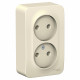 Розетка Schneider Electric BLANCA 2х-мест. О/У 16А/250В МОЛОЧНЫЙ