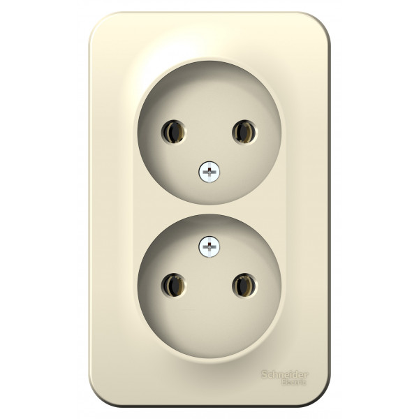 Розетка Schneider Electric BLANCA 2х-мест. О/У 16А/250В МОЛОЧНЫЙ