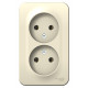 Розетка Schneider Electric BLANCA 2х-мест. О/У 16А/250В МОЛОЧНЫЙ