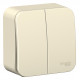 Выключатель Schneider Electric BLANCA 2х-клав. О/У с 10А/250B МОЛОЧНЫЙ