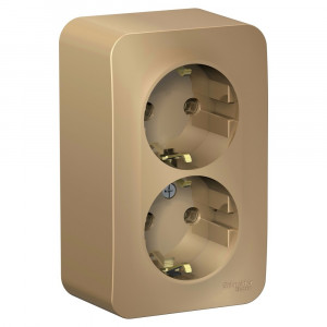 Розетка Schneider Electric BLANCA 2х-мест. с заземлением О/У 16А/250В ТИТАН