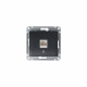 GLOSSA РОЗЕТКА компьютерная RJ45 кат. 5e, механизм, АНТРАЦИТ