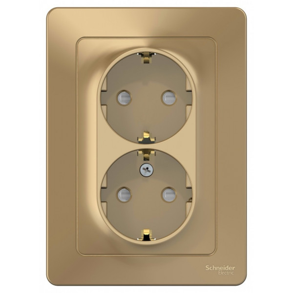 Розетка Schneider Electric BLANCA 2х-мест. заземл.+шторки С/У 16А/250В ТИТАН