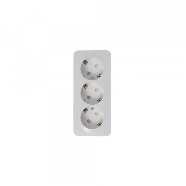 Розетка Schneider Electric BLANCA 3х-мест. заземл.+шторки О/У 16А/250В БЕЛЫЙ